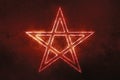 Pentagram symbol, five pointed star, Satanism